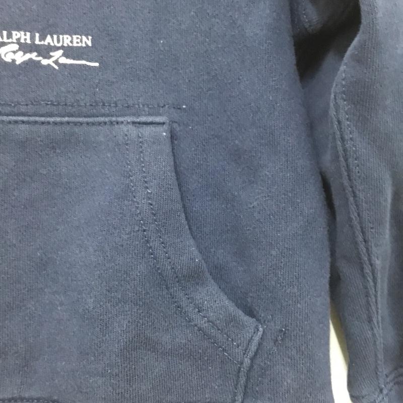 ポロラルフローレン POLO RALPH LAUREN パーカー 長袖 長袖パーカー フード付きパーカー プリントスウェット プルオーバートレーナー 3 プリント 紺 / ネイビー /  ボーイズ USED 古着 中古 10116536