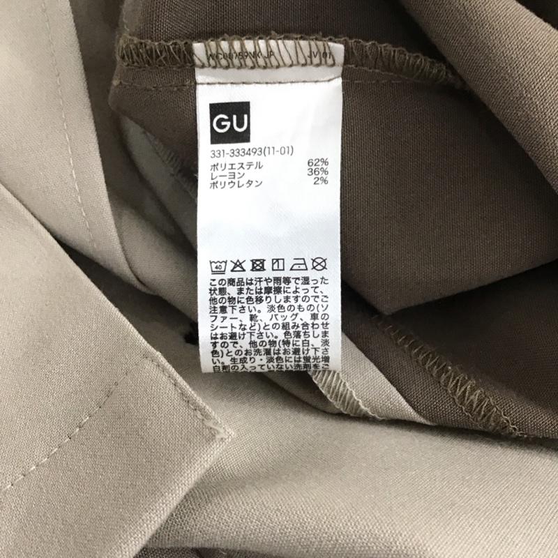 ジーユー GU シャツ、ブラウス 長袖 長袖シャツ 無地シャツ カラーシャツ バイカラー M 無地 茶 / ブラウン /  メンズ USED 古着 中古 10130569