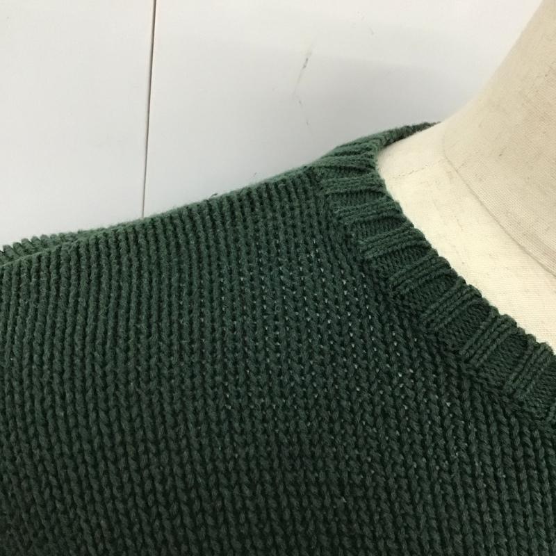 エディーバウアー Eddie Bauer ニット、セーター 長袖 長袖ニットカットソー ニット セーター クルーネックニット M 無地 緑 / グリーン /  メンズ USED 古着 中古 10116618