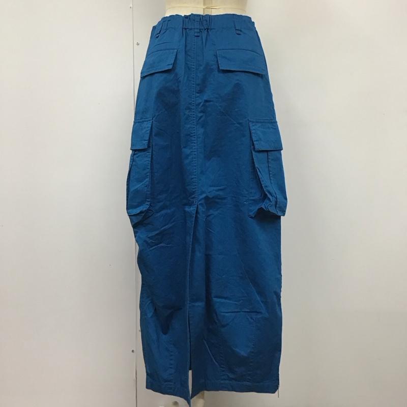 スライ SLY スカート ロングスカート 030gsz31-4200 MANY POCKET 2WAY スカート 2 無地 青 / ブルー /  レディース USED 古着 中古 10119781