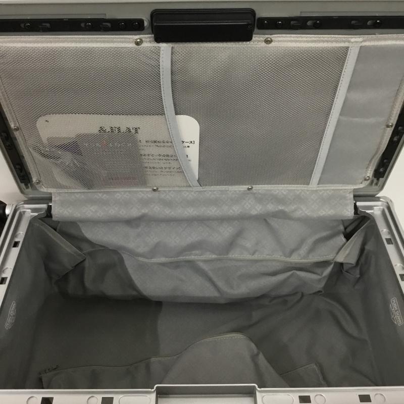 アンドフラット &.FLAT スーツケース、トランク スーツケース、トランク FL14-4-00001 折りたたみ ハードキャリーバッグ キャリーケース 箱有 ロゴ、文字 銀 / シルバー /  メンズ USED 古着 中古 10137517