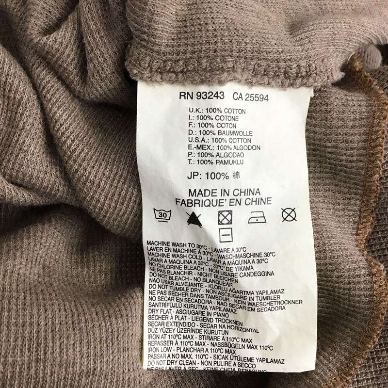 ディーゼル DIESEL Tシャツ 半袖 ヘンリーネック S ロゴ、文字 茶 / ブラウン /  メンズ USED 古着 中古 10110832