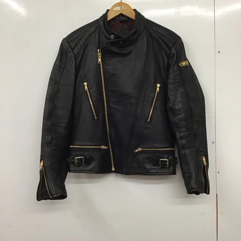 古着 USED ジャケット、上着 ライダース TOP RIDEY L 無地 黒 / ブラック /  メンズ USED 古着 中古 10140330