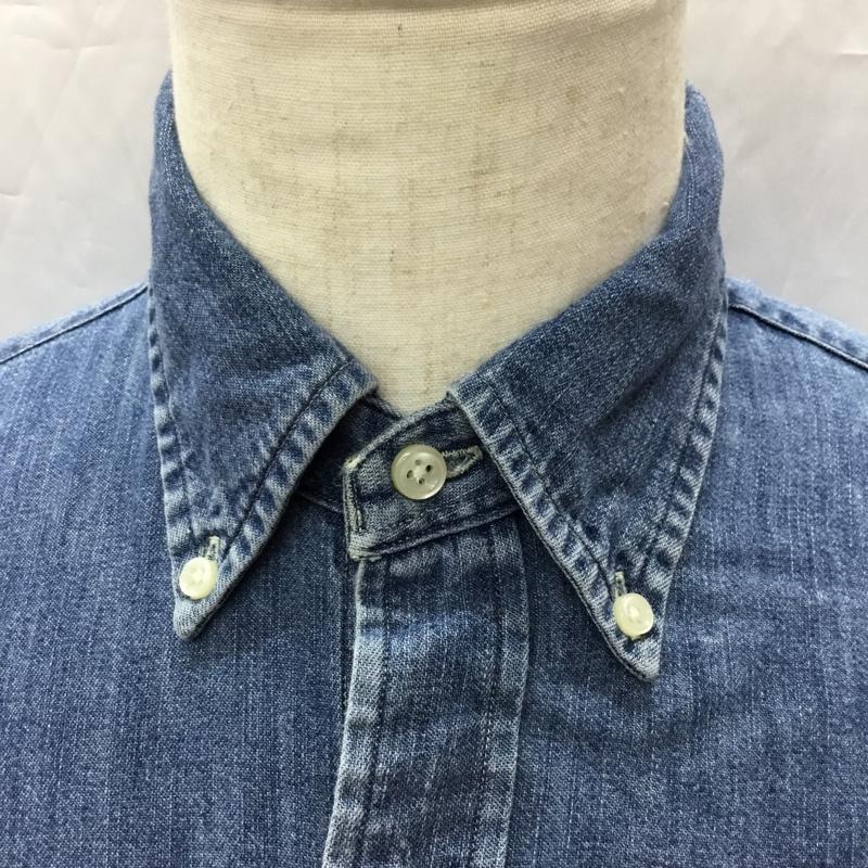 ラルフローレン RALPHLAUREN シャツ、ブラウス 長袖 710548537001 デニム ボタンダウンシャツ S ワンポイント 青 / ブルー /  メンズ USED 古着 中古 10112387