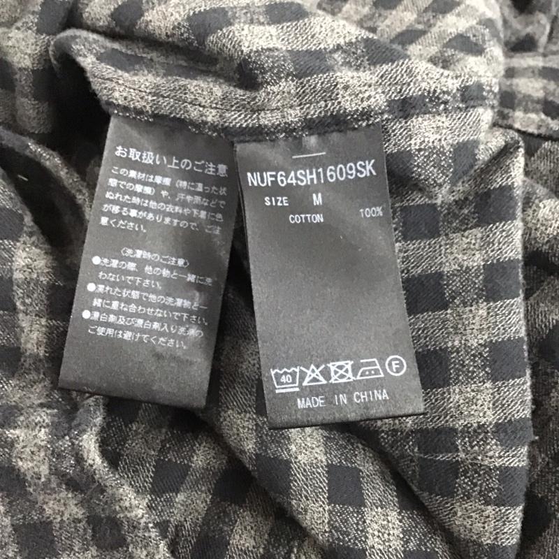 ナノユニバースザファーストフロア nano・universe THE1STFLOOR シャツ、ブラウス 長袖 長袖シャツ チェックシャツ カラーシャツ M チェック 灰 / グレー / X 紺 / ネイビー /  メンズ USED 古着 中古 10145994