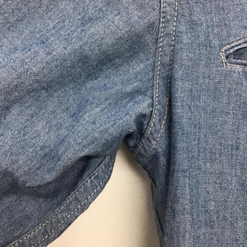 ピッグアンドルースター PIG&ROOSTER シャツ、ブラウス 長袖 長袖シャツ 無地シャツ ノーカラーシャツ デニムシャツ 40 無地 インディゴ / インディゴ /  メンズ USED 古着 中古 10132184