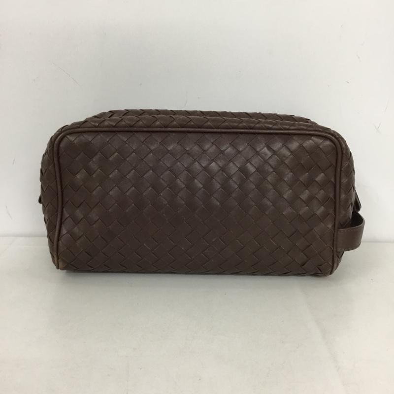 ボッテガヴェネタ BOTTEGA VENETA セカンドバッグ セカンドバッグ イントレチャート クラッチバッグ 無地 ダークブラウン / ダークブラウン /  メンズ USED 古着 中古 10144342