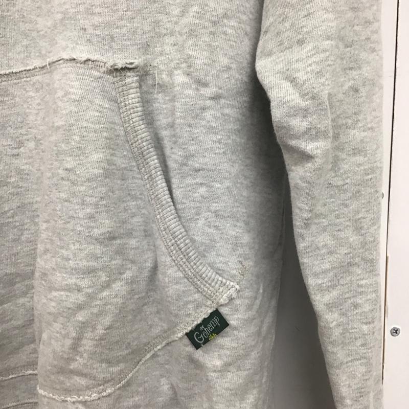 ゴーヘンプ GOHEMP パーカー 長袖 長袖トレーナー スウェット プルオーバー XL 無地 灰 / グレー /  メンズ USED 古着 中古 10143118