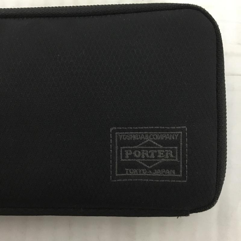 ポーター PORTER 財布 長財布 ラウンドファスナー ロゴ、文字 黒 / ブラック /  メンズ USED 古着 中古 10123644