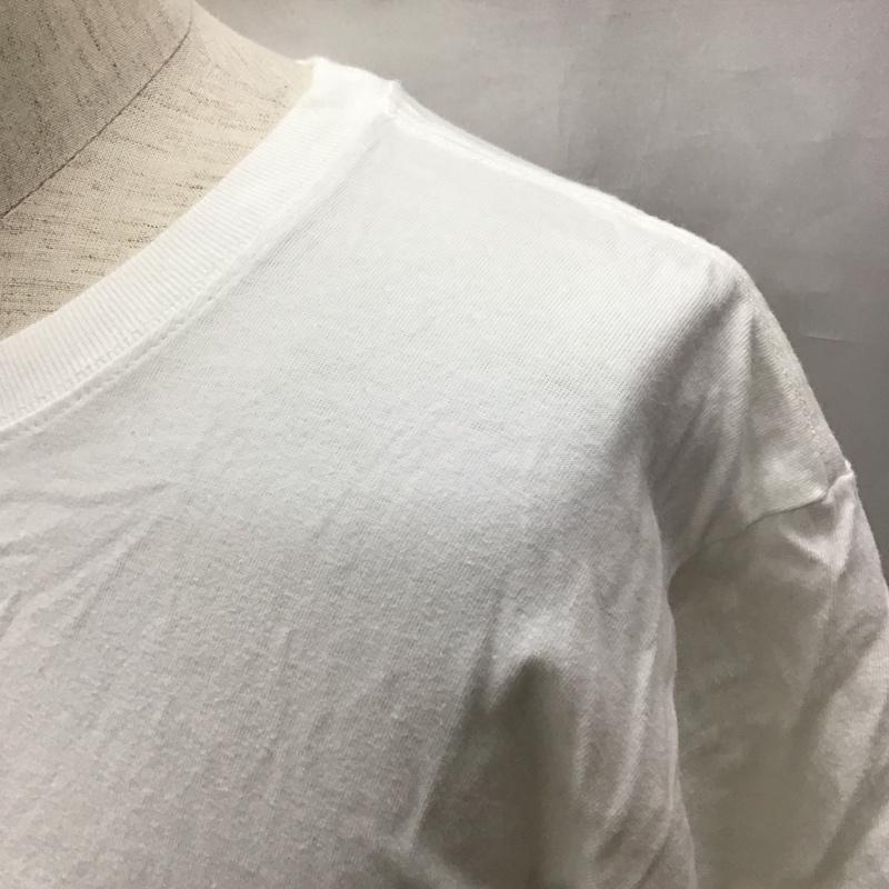 フルーツオブザルーム FRUIT OF THE LOOM Tシャツ 半袖 1003582 BLUE BLUE クルーネックT S ロゴ、文字 白 / ホワイト /  メンズ USED 古着 中古 10117058