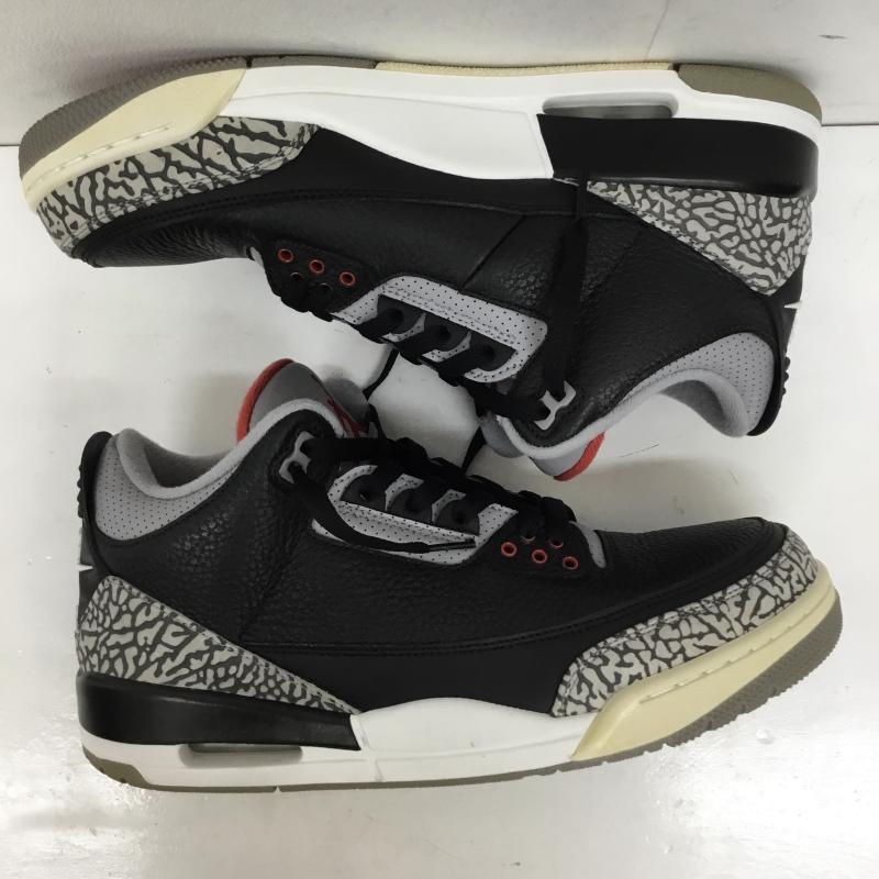 ナイキ NIKE スニーカー スニーカー 854262-001 Air Jordan 3 Retro OG Black Cement 28.0cm ロゴ、文字 灰 / グレー / X 黒 / ブラック / X 赤 / レッド /  メンズ USED 古着 中古 10142850