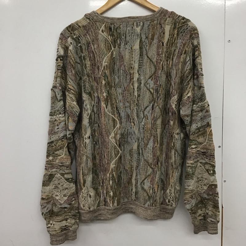 古着 USED ニット、セーター 長袖 長袖ニットカットソー クルーネック セーター L 総柄 マルチカラー / マルチカラー /  メンズ USED 古着 中古 10146581