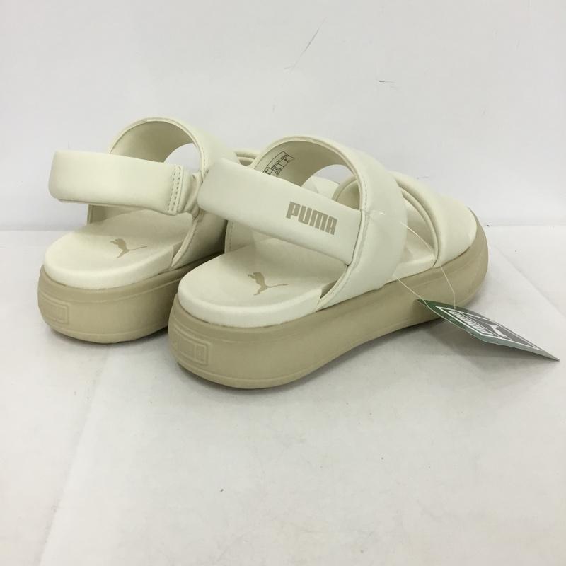 プーマ PUMA サンダル サンダル CFB-0325 MAYU PUFFY 23cm 厚底 タグ付き 23.0cm ロゴ、文字 アイボリー / アイボリー /  レディース USED 古着 中古 10151183