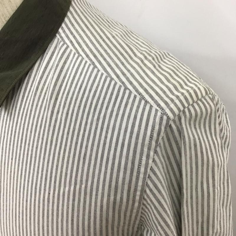 ソフネット SOPHNET. シャツ、ブラウス 長袖 長袖シャツ カラーシャツ 長袖カットソー ストライプシャツ S ストライプ 白 / ホワイト / X 灰 / グレー /  メンズ USED 古着 中古 10111741