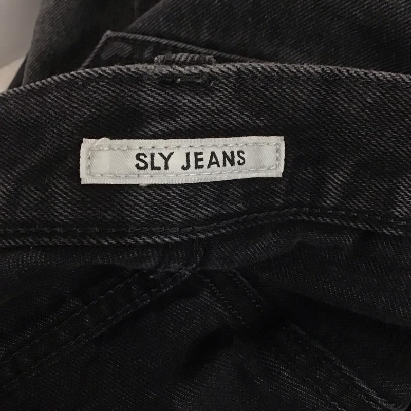 スライ SLY パンツ デニム、ジーンズ 030FSR11-3560 ハイウエスト ワイド ストレート 2 無地 黒 / ブラック /  レディース USED 古着 中古 10109439