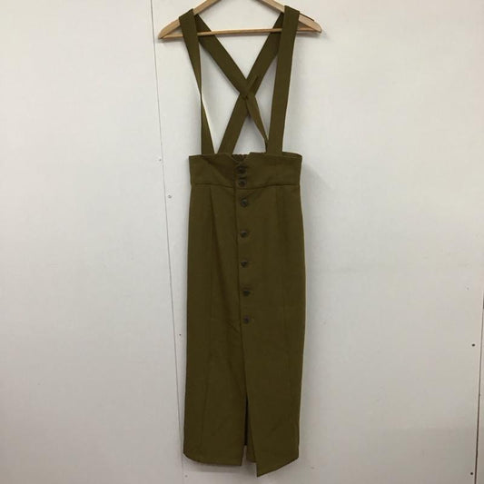 ムルーア MURUA ジャンパースカート ジャンパースカート S 無地 カーキ / カーキ /  レディース USED 古着 中古 10130546
