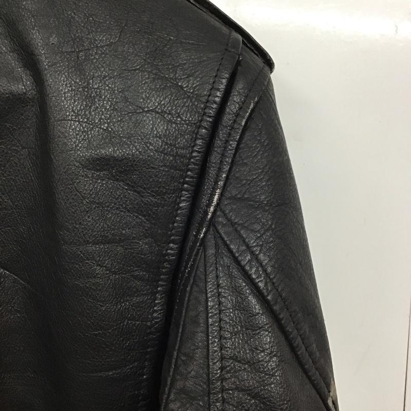 古着 USED ジャケット、上着 レザージャケット 牛革 M 無地 黒 / ブラック /  メンズ USED 古着 中古 10145206