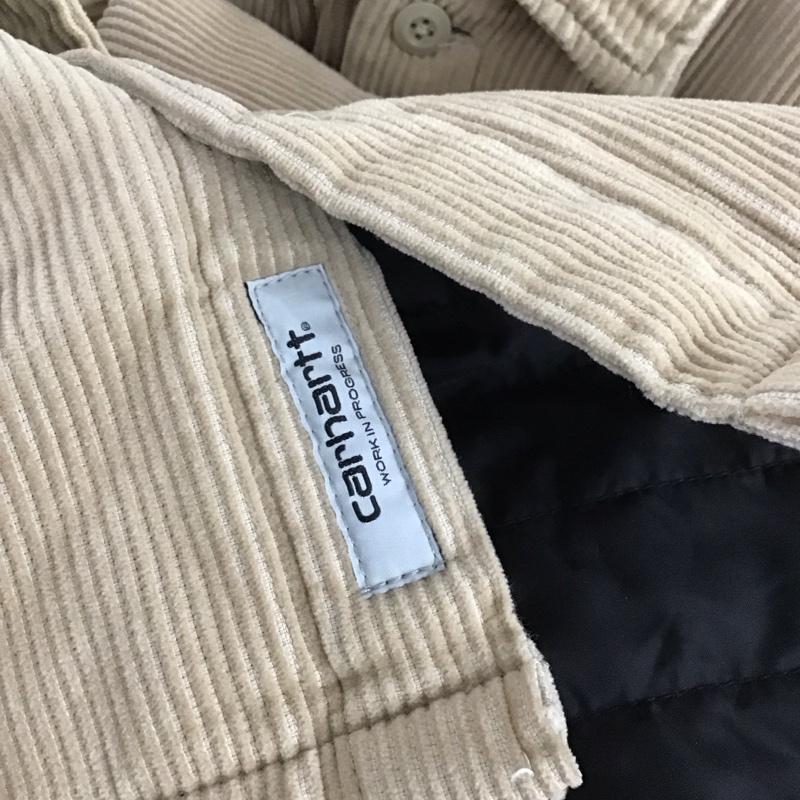 カーハート Carhartt ジャケット、上着 ジャンパー、ブルゾン カジュアルジャケット アウター カラージャケット コーデュロイジャケット S ロゴ、文字 ベージュ / ベージュ /  メンズ USED 古着 中古 10148361