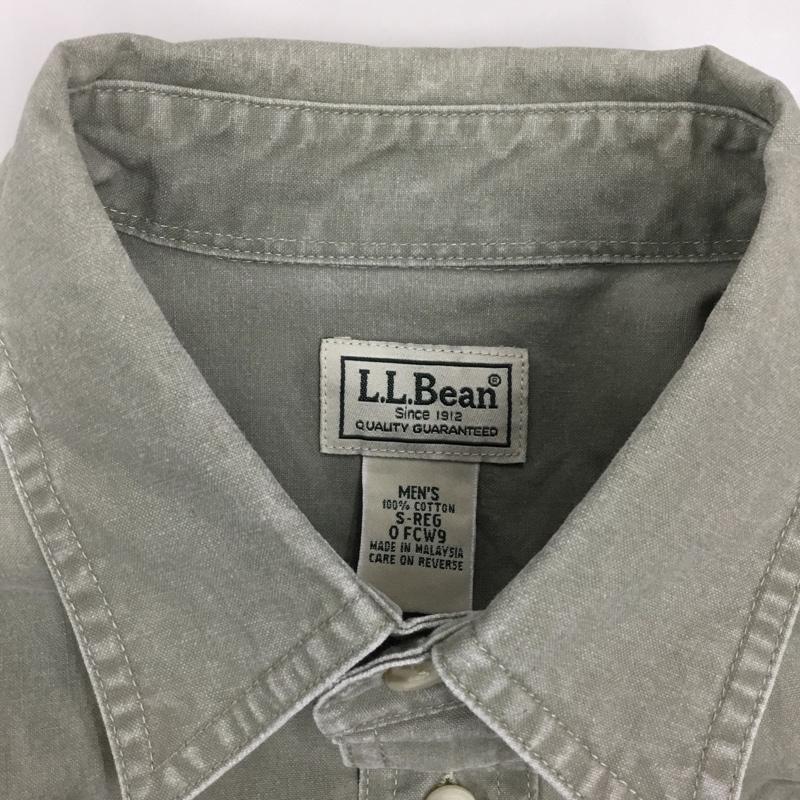 エルエルビーン L.L.Bean シャツ、ブラウス 半袖 半袖シャツ カラーシャツ 半袖カットソー S 無地 カーキ / カーキ /  メンズ USED 古着 中古 10122854