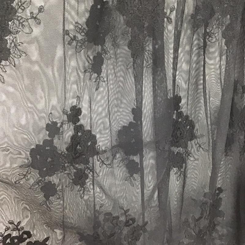 ローリーズファーム LOWRYS FARM スカート ロングスカート ロングスカート フレアスカート カジュアルスカート シースルー FREE 刺繍 黒 / ブラック /  レディース USED 古着 中古 10142684