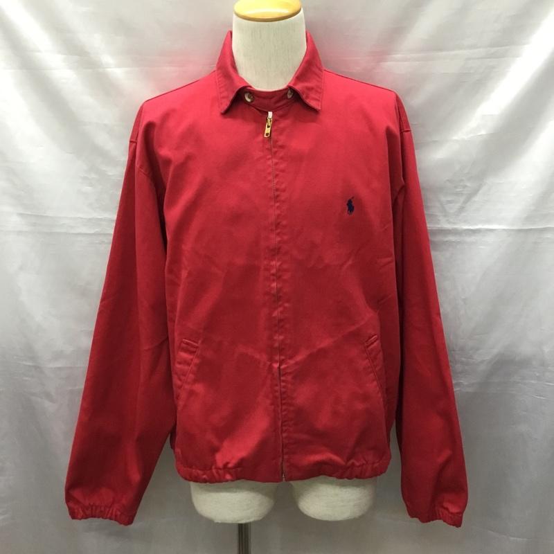 ポロバイラルフローレン Polo by RALPH LAUREN ジャケット、上着 ジャンパー、ブルゾン ジップアップジャケット ジャンパー ジャケット カジュアルジャケット アウター M ロゴ、文字 赤 / レッド /  メンズ USED 古着 中古 10120299