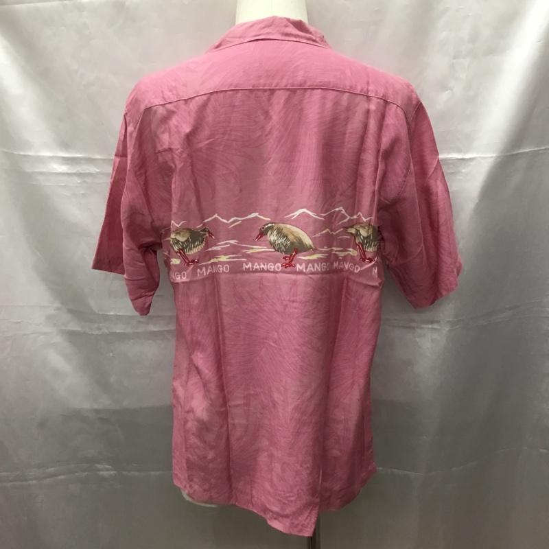 マンゴ MANGO シャツ、ブラウス 半袖 アロハシャツ M プリント 桃 / ピンク /  メンズ USED 古着 中古 10108731