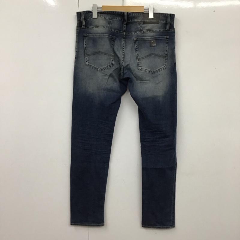 アルマーニエクスチェンジ ARMANI EXCHANGE パンツ デニム、ジーンズ デニムパンツ ストレートパンツ ワイドパンツ カジュアルパンツ ストレッチ 36 無地 インディゴ / インディゴ /  メンズ USED 古着 中古 10116622