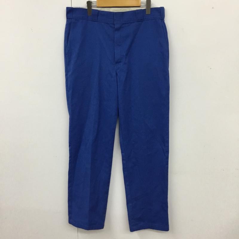 ディッキーズ Dickies パンツ ワークパンツ、ペインターパンツ ワークパンツ ワイドパンツ カジュアルパンツ 36 無地 青 / ブルー /  メンズ USED 古着 中古 10118618