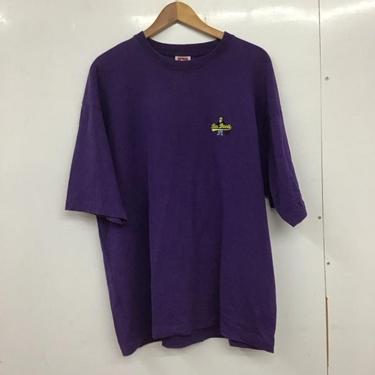 ベンデイビス BEN DAVIS Tシャツ 半袖 半袖カットソー プリントTシャツ クルーネックカットソー L ロゴ、文字 紫 / パープル /  メンズ USED 古着 中古 10133636