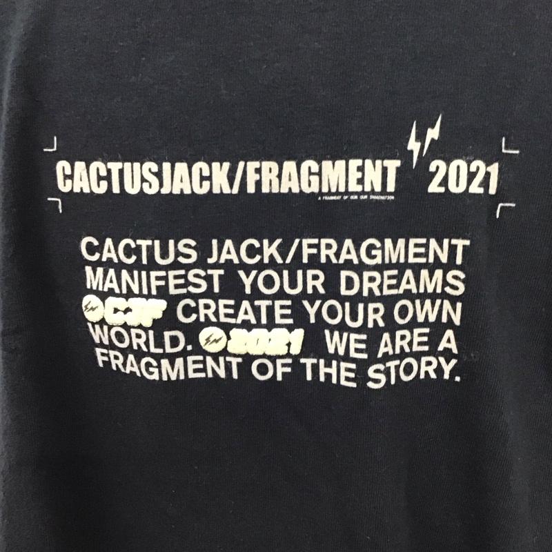 カクタスジャック Cactus Jack Tシャツ 長袖 L ロゴ、文字 黒 / ブラック /  メンズ USED 古着 中古 10124965