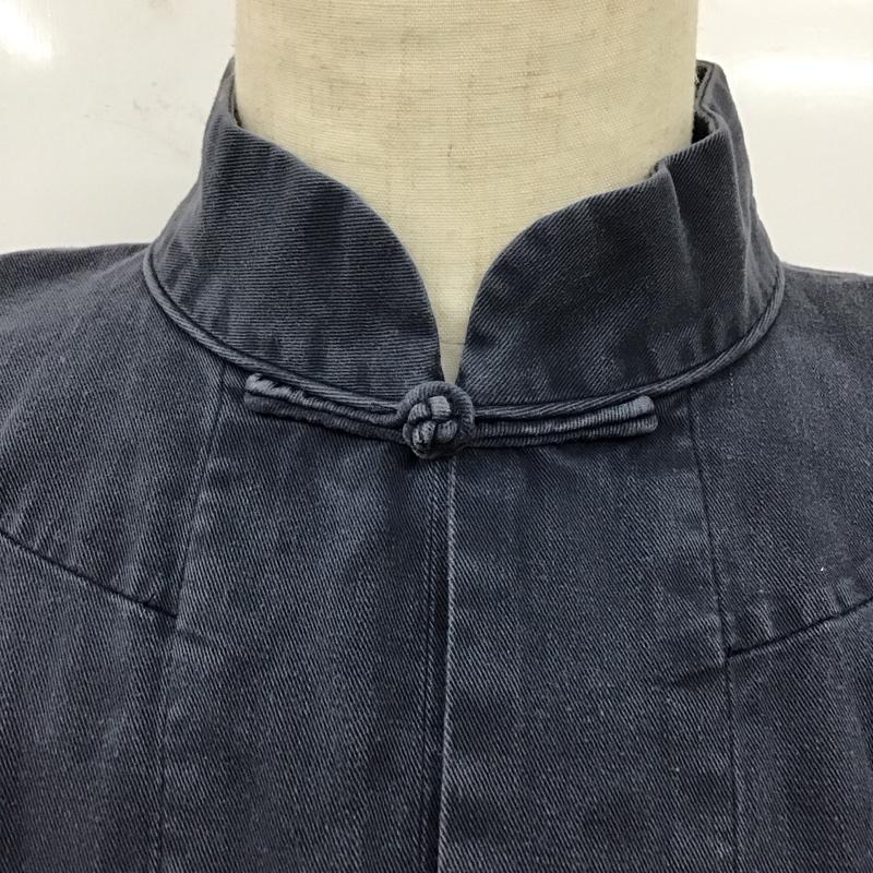 古着 USED ジャケット、上着 ジャケット、ブレザー チャイナ服 カジュアルジャケット 長袖ジャケット ロングジャケット XL 無地 紺 / ネイビー /  メンズ USED 古着 中古 10116661