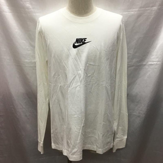 ナイキ NIKE カットソー 長袖 cu7391-100 JDISTICKRREPEATL/STシャツ 長袖カットソー プリントTシャツ XL ロゴ、文字 白 / ホワイト /  メンズ USED 古着 中古 10121065