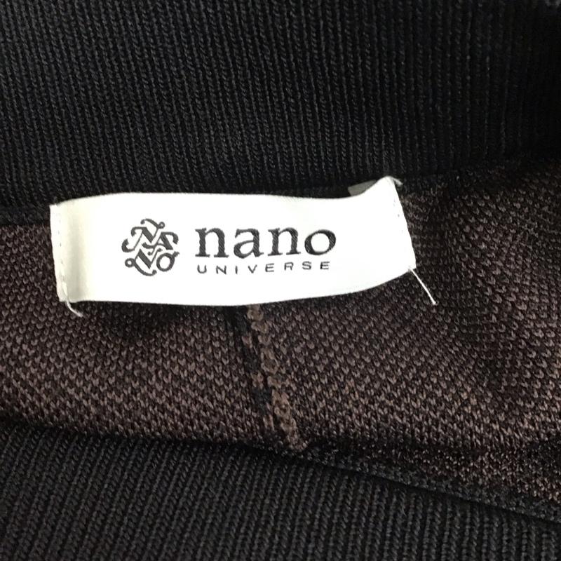 ナノユニバース nano・universe ボトムス ボトムス 669-1227023 幾何ストライプジャガードニットパンツ 38 総柄 黒 / ブラック /  レディース USED 古着 中古 10112356