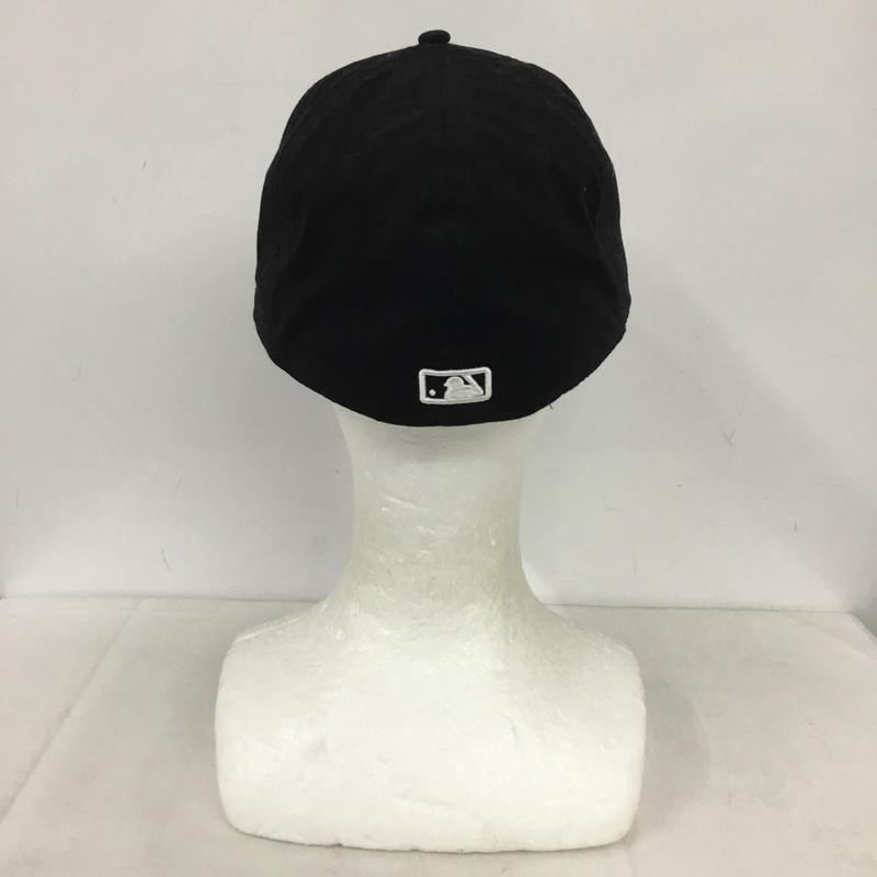 ニューエラ NEW ERA 帽子 キャップ NY ニューヨークヤンキース 59FIFTY 58.7cm ロゴ、文字 黒 / ブラック /  メンズ USED 古着 中古 10138134