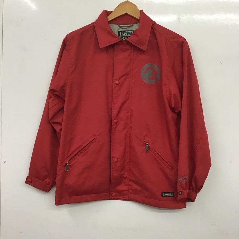 エーグル AIGLE ジャケット、上着 ジャンパー、ブルゾン ジップアップジャケット ナイロンジャケット アウター XS ロゴ、文字 赤 / レッド /  メンズ USED 古着 中古 10136169