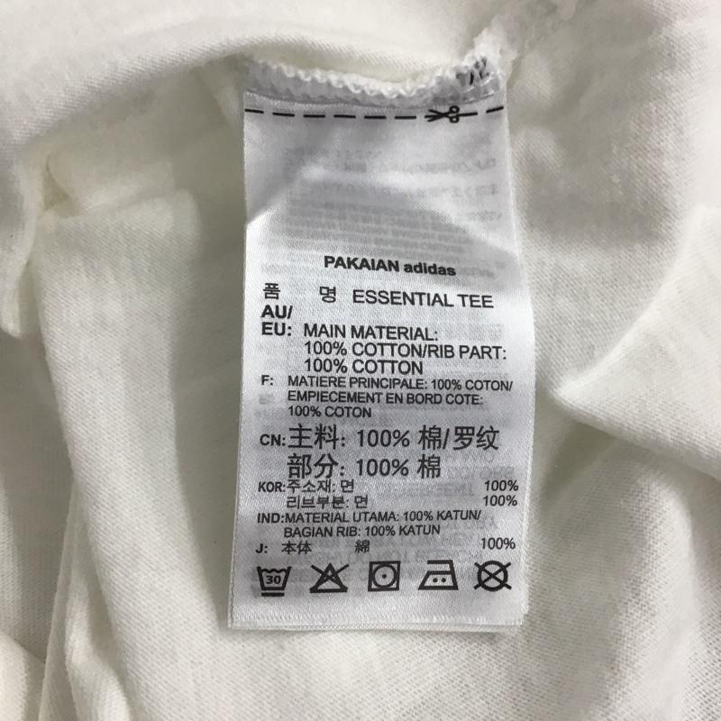 アディダス adidas Tシャツ 半袖 fm9966 半袖カットソー プリントTシャツ クルーネックカットソー 0 ロゴ、文字 白 / ホワイト /  メンズ USED 古着 中古 10150346
