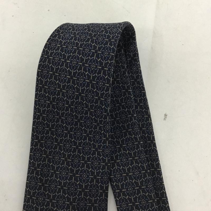セリーヌ CELINE ネクタイ ネクタイ シルク 総柄 紺 / ネイビー /  メンズ USED 古着 中古 10128829
