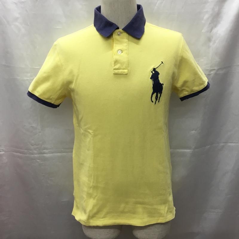 ポロバイラルフローレン Polo by RALPH LAUREN ポロシャツ 半袖 半袖ポロシャツ カラーシャツ 半袖カットソー M ロゴ、文字 黄 / イエロー /  メンズ USED 古着 中古 10108546