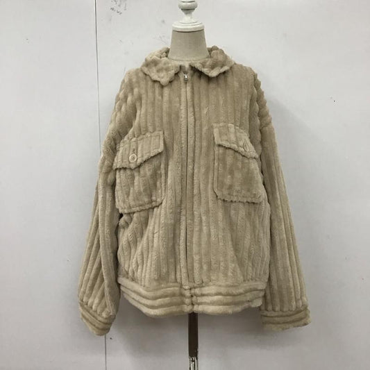 アズールバイマウジー AZUL BY MOUSSY ジャケット、上着 ジャケット、ブレザー 250eac30-037h ECOFURCPOBLOUSON ジップアップジャケット M 無地 ベージュ / ベージュ /  レディース USED 古着 中古 10123742