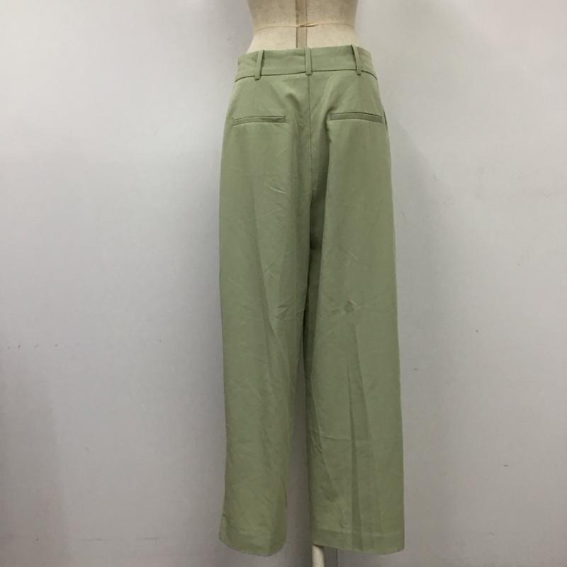 ザラ ZARA ボトムス ボトムス 8372 054 526 ハイウエストパンツ ワイドパンツ タックパンツ S 無地 薄緑 / ライトグリーン /  レディース USED 古着 中古 10118748