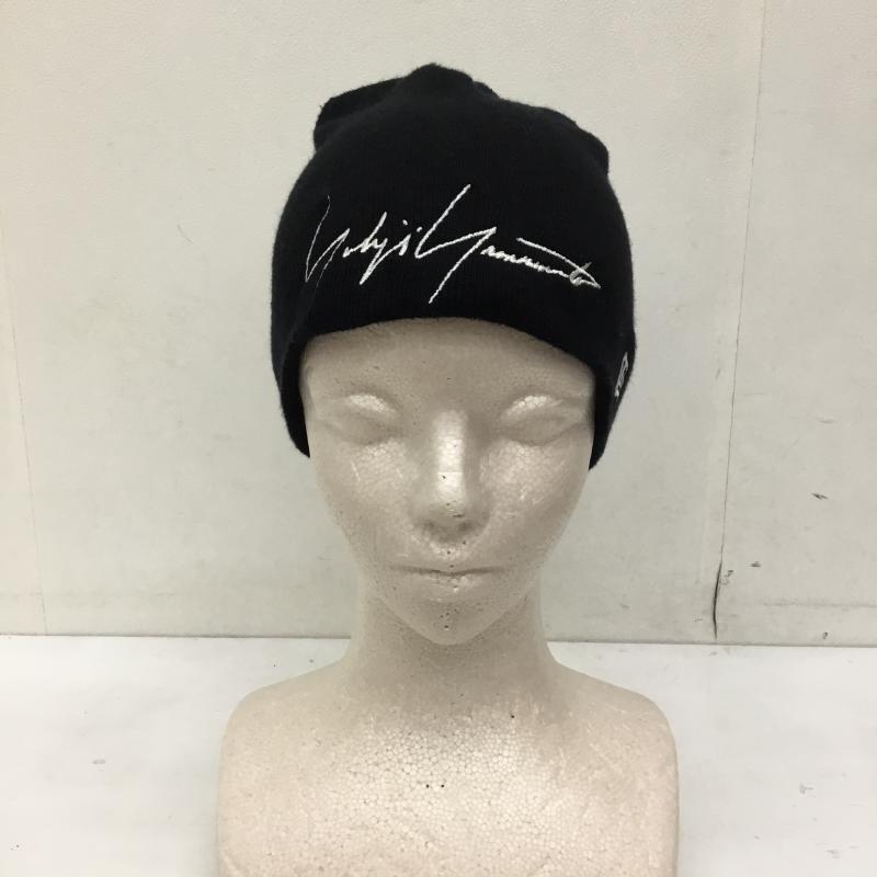 ヨウジヤマモト Yohji Yamamoto 帽子 ニット帽 HR-H39-567 NEW ERA ロゴ、文字 黒 / ブラック /  メンズ USED 古着 中古 10143474