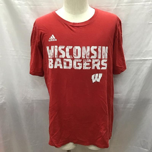 アディダス adidas Tシャツ 半袖 THE GO-TO TEE L ロゴ、文字 ボルドー / ボルドー /  メンズ USED 古着 中古 10117067