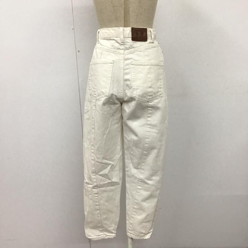 ザラ ZARA パンツ デニム、ジーンズ 9632 057 712 THE PETIT テーパードパンツ 無地 白 / ホワイト /  レディース USED 古着 中古 10112350