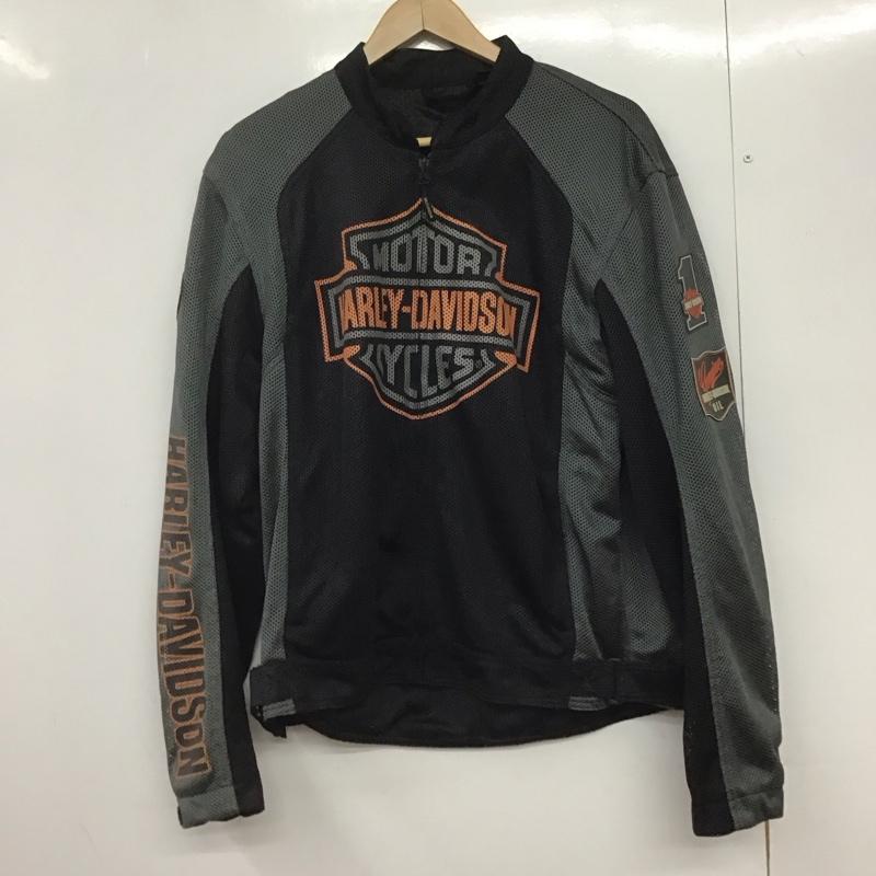 ハーレーダビッドソン Harley-Davidson ジャケット、上着 ジャンパー、ブルゾン M ロゴ、文字 X プリント 黒 / ブラック / X 灰 / グレー /  メンズ USED 古着 中古 10145656