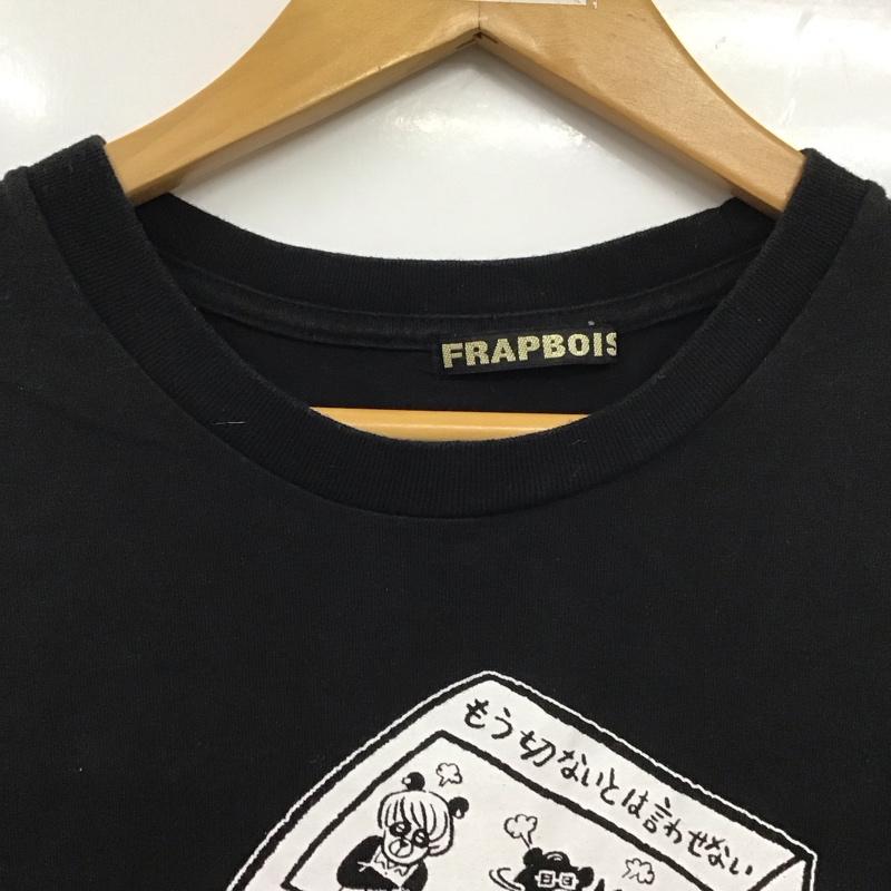 フラボア FRAPBOIS Tシャツ 半袖 半袖カットソー プリントTシャツ クルーネックカットソー M プリント 黒 / ブラック /  メンズ USED 古着 中古 10131383