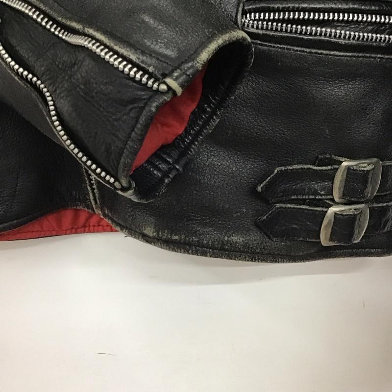 古着 USED ジャケット、上着 ジャケット、ブレザー レザージャケット ジップアップジャケット アウター ライダースジャケット XS 無地 黒 / ブラック /  メンズ USED 古着 中古 10139682