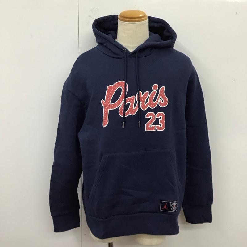 エアジョーダン AIR JORDAN パーカー 長袖 db6497-410 PSG × JORDAN NIKE XXL ロゴ、文字 紺 / ネイビー /  メンズ USED 古着 中古 10121764