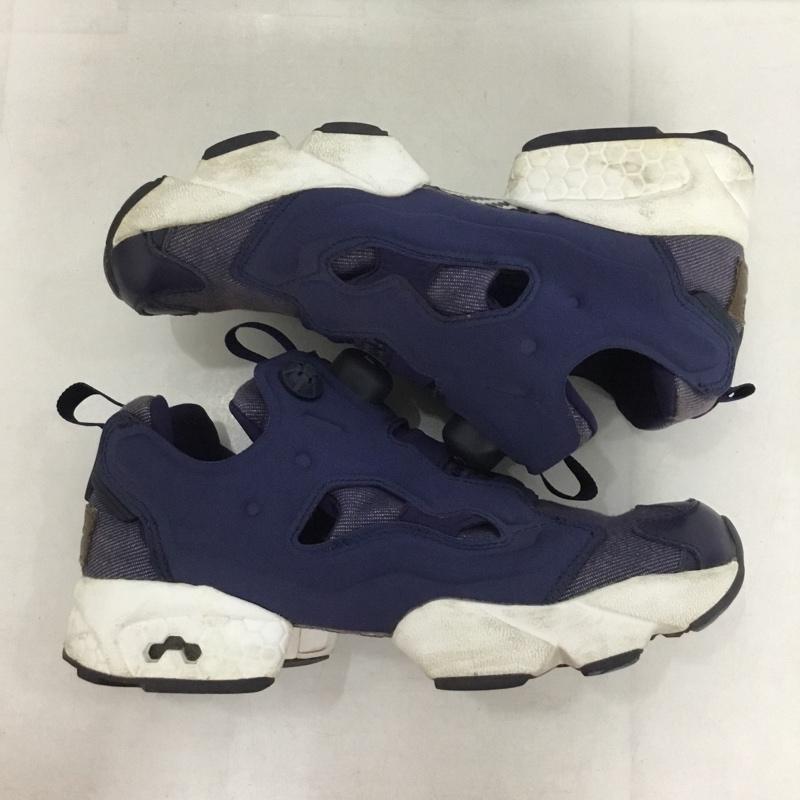 リーボック Reebok スニーカー スニーカー BD5609 インスタ ポンプ フューリー 23.5cm 23.5cm ロゴ、文字 紺 / ネイビー /  レディース USED 古着 中古 10140601