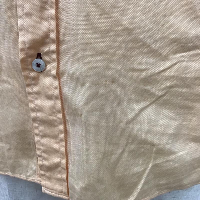 バーバリーブラックレーベル BURBERRY BLACK LABEL シャツ、ブラウス 半袖 BMW50-010-82 ボタンダウン 2 ワンポイント 橙 / オレンジ /  メンズ USED 古着 中古 10113081