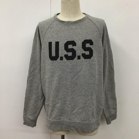 アベイシングエイプ A BATHING APE トレーナー 長袖 長袖カットソー クルーネックカットソー ロングスリーブカットソー プリントトレーナー XL ロゴ、文字 灰 / グレー /  メンズ USED 古着 中古 10109786